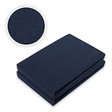 thumbnail of Marke Jersey Spannbettlaken Doppelpack Rundumgummizug 120 x 200 cm Navyblau