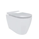 thumbnail of Coppia Sanitari Filomuro Filo Muro Filo Parete Vaso WC E Bidet Design Moderno In Ceramica Copriwater Chiusura Soft Close Rallentata Bianco Lucido