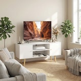 thumbnail of HOMCOM Móvel de TV para Televisores de até 55 Polegadas com 2 Portas 2 Prateleiras de Armazenamento 120x34x50cm Branco