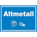 thumbnail of Altmetall Mülltrennung Schild Text Symbol Blech Dose Schraube waagerecht A4 Rückseite selbstklebend