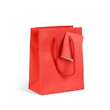 thumbnail of Luxustüte Natural Red mit Kraftpapier und Papiergriffen 11,4 + 6,4 x 14,6 cm je 200 - Gimex