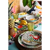 thumbnail of Juego de vajilla de porcelana multicolor Tropical Chic de 18 piezas de Excelsa