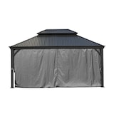 thumbnail of Alu Garten Pavillon DAMASKUS 3x3,65 m mit festem Metalldach