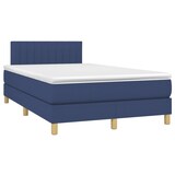 thumbnail of vidaXL Boxspringbett mit Matratze & LED Blau 120x190 cm Stoff