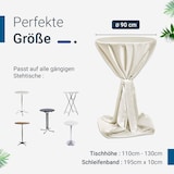 thumbnail of TexDeko Stehtischhusse Premium Creme Ø 90cm mit Schleifenband