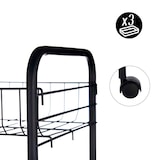 thumbnail of San Ignacio  KINVARA- Carro Verdulero con Ruedas 4 pisos de Metal 82,5x37x27 cm Negro