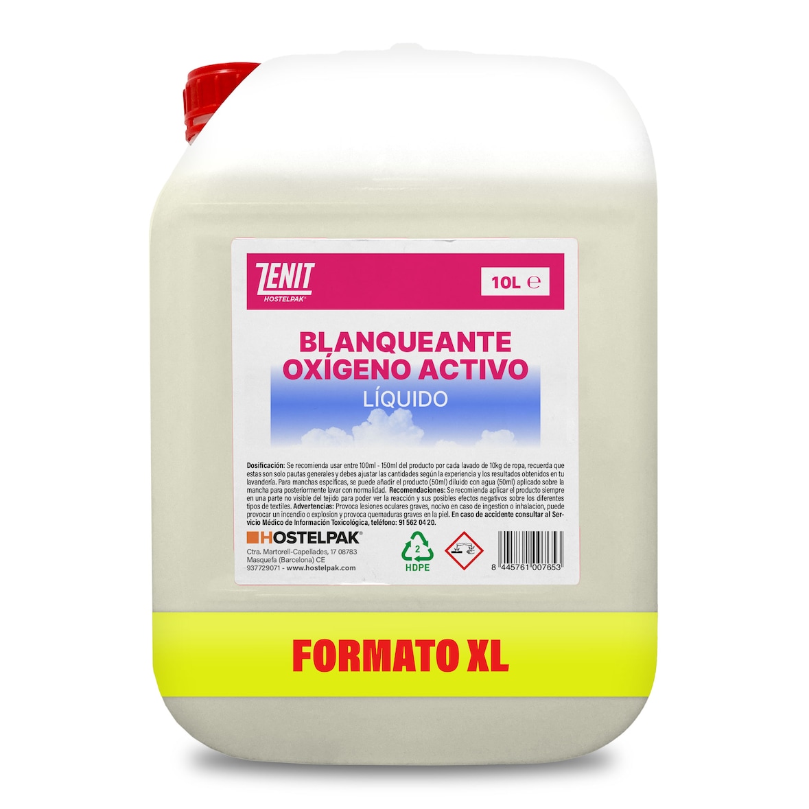 10L - Oxígeno activo líquido Blanqueante de ropa - limpieza - Limpieza profesional