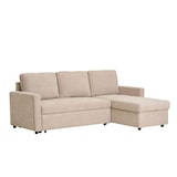 thumbnail of Belfast Schlafsofa Chaise Longue mit Aufbewahrung sandfarben dunkel.