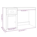 thumbnail of vidaXL Schreibtisch mit Schublade Grau Sonoma 115x50x75cm