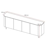 thumbnail of Matelpro - Buffet/bahut moderne 230 cm coloris cachemire Horizo - Moderne & Design -Cachemire mat -  -Types de portes: Battantes