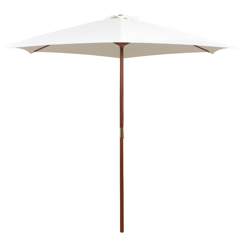 vidaXL Parasol 270×270 cm houten paal crème wit