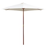 thumbnail of vidaXL Parasol 270×270 cm houten paal crème wit