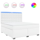 thumbnail of vidaXL Boxspringbett mit Matratze Weiß 180x200 cm Kunstleder