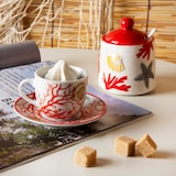 thumbnail of Excelsa Set mit 6 Espressotassen Mit Untertassen Coral Porzellan 6x5x6 cm Bunt