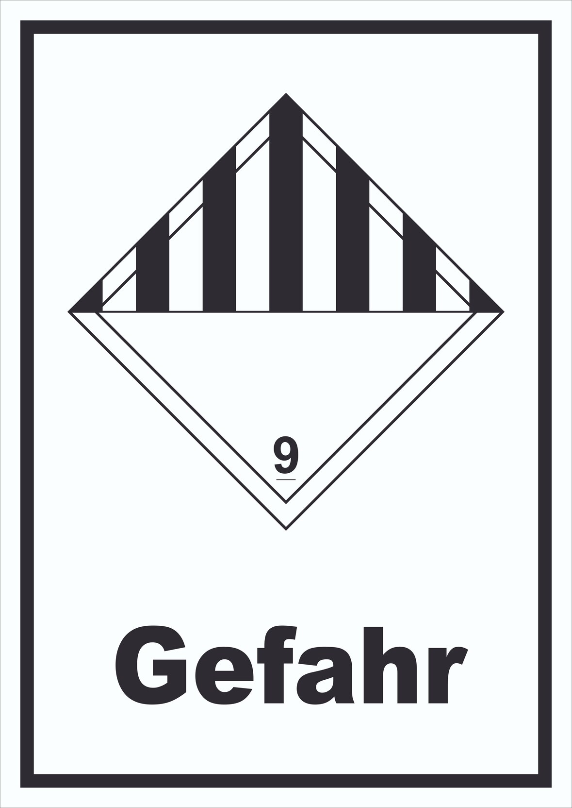 Schild verschiedene Gefahren Gefahr Stoffe Material miscellaneous hochkant A6 Rückseite selbstklebend
