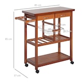 thumbnail of HOMCOM Carrello da Cucina con Portabottiglie, 2 Ripiani  2 Cassetti