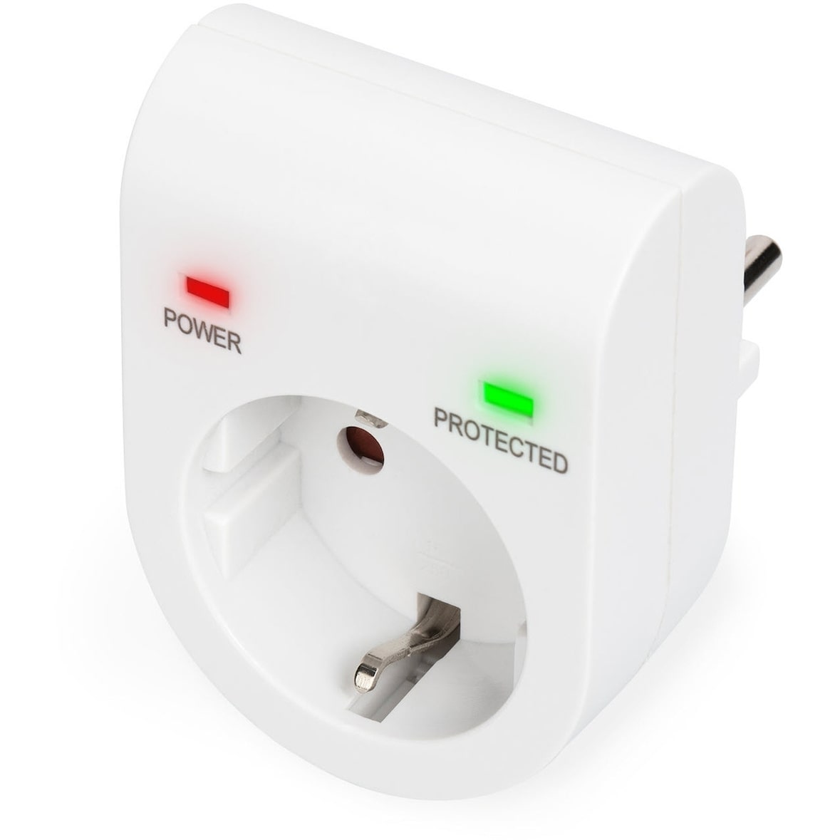 DIGITUS Überspannungsschutzadapter LED weiß