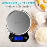 thumbnail of SOEM® Keukenweegschaal Digitaal - Precisie Weegschaal keuken 0,1 - 6kg - Tarra Functie - Inclusief Batterijen - RVS/Zwart