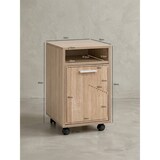 thumbnail of Rollcontainer Sonoma 33x60x38cm Schubladenschrank Büro, Schreibtischcontainer mit Tür & Ablage, Bürocontainer mit Rollen, Kleiner
