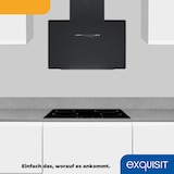 thumbnail of Exquisit Dunstabzugshaube 60cm, Touch-Bedienung, Gestensteuerung, Metallfettfilter, LED-Beleuchtung, Abluft, Umluft, KFD603-120 mattschwarz