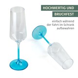 thumbnail of Milano Champagnerglas blue line 2er Set aus Polycarbonat 280 ml bruchfest BPA-frei leicht ideal für Prosecco Sekt