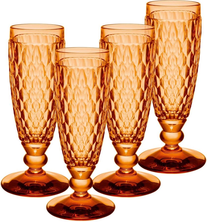 Villeroy & Boch Boston Coloured Sektglas 145 ml Apricot 4er Set