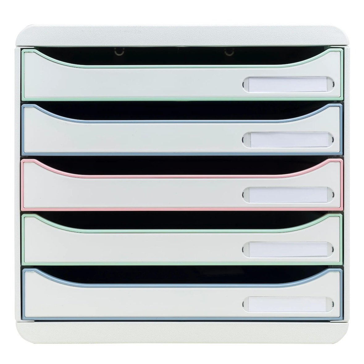 Exacompta 309303D Schubladenbox BIG BOX, 5 Schubladen, AutentiK - Farben sortiert