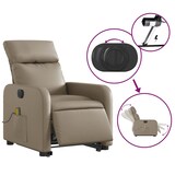 thumbnail of vidaXL Massagesessel mit Aufstehhilfe Elektrisch Cappuccino Kunstleder
