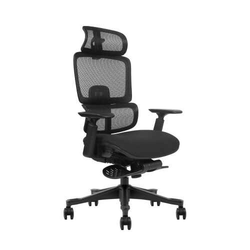 Ergonomischer Bürostuhl / Bürodrehstuhl, höhenverstellbar, Black, high-back, ergonomic office chair (1 Stück)