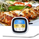 thumbnail of Intirilife Barbecue Thermometer in WEISS - 7 x 7 cm - Digitales BBQ Thermometer mit Timer zum Grillen und Kochen