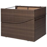 thumbnail of vidaXL Ligbed met kussen poly rattan bruin