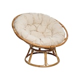 thumbnail of Fauteuil en Rotin style loveuse et Coussin en Coton H 80 cm