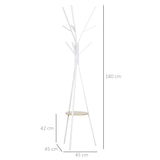 thumbnail of HOMCOM Perchero de Pie Metálico para Colgar Ropa Bolsas 9 Ganchos con Estante