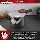 thumbnail of Magefesa Activa2 - Set de Ollas Express Rápidas 3 + 6L, Acero Inoxidable 18/10, 2 Programas de Cocción, Apta para Todo Tipo de Cocinas, Inducción