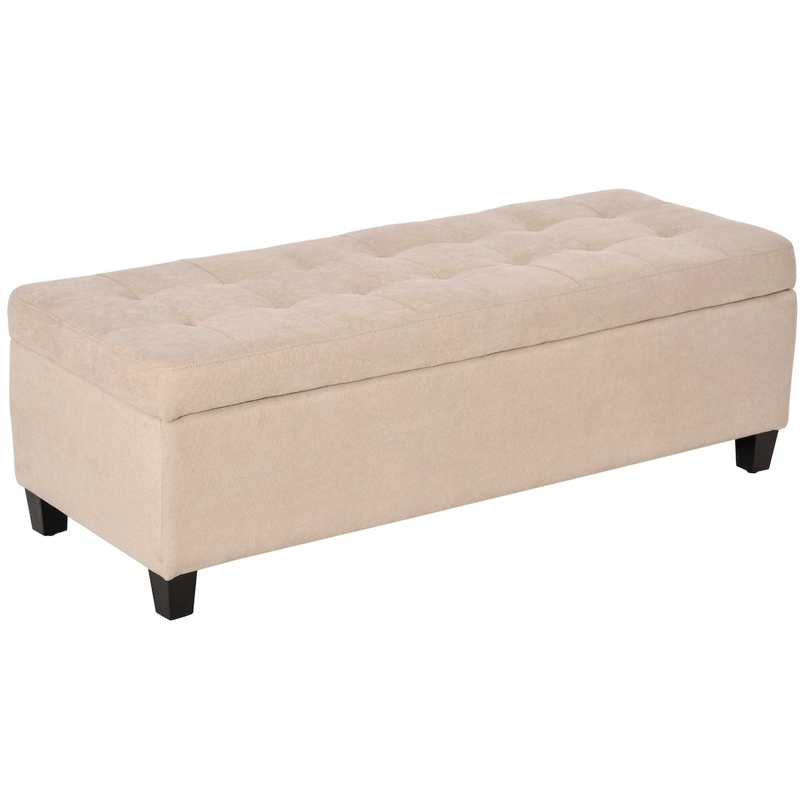 HOMCOM banco de almacenamiento puff de almacenaje taburete tapizado en lino con tapa abatible para salón entrada dormitorio carga 120 kg 125x49x41,5cm