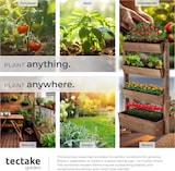 thumbnail of tectake Vertikalbeet Flora, lackiertes Holz, inkl. Pflanzvlies - 85 x 45 x 140 cm braun