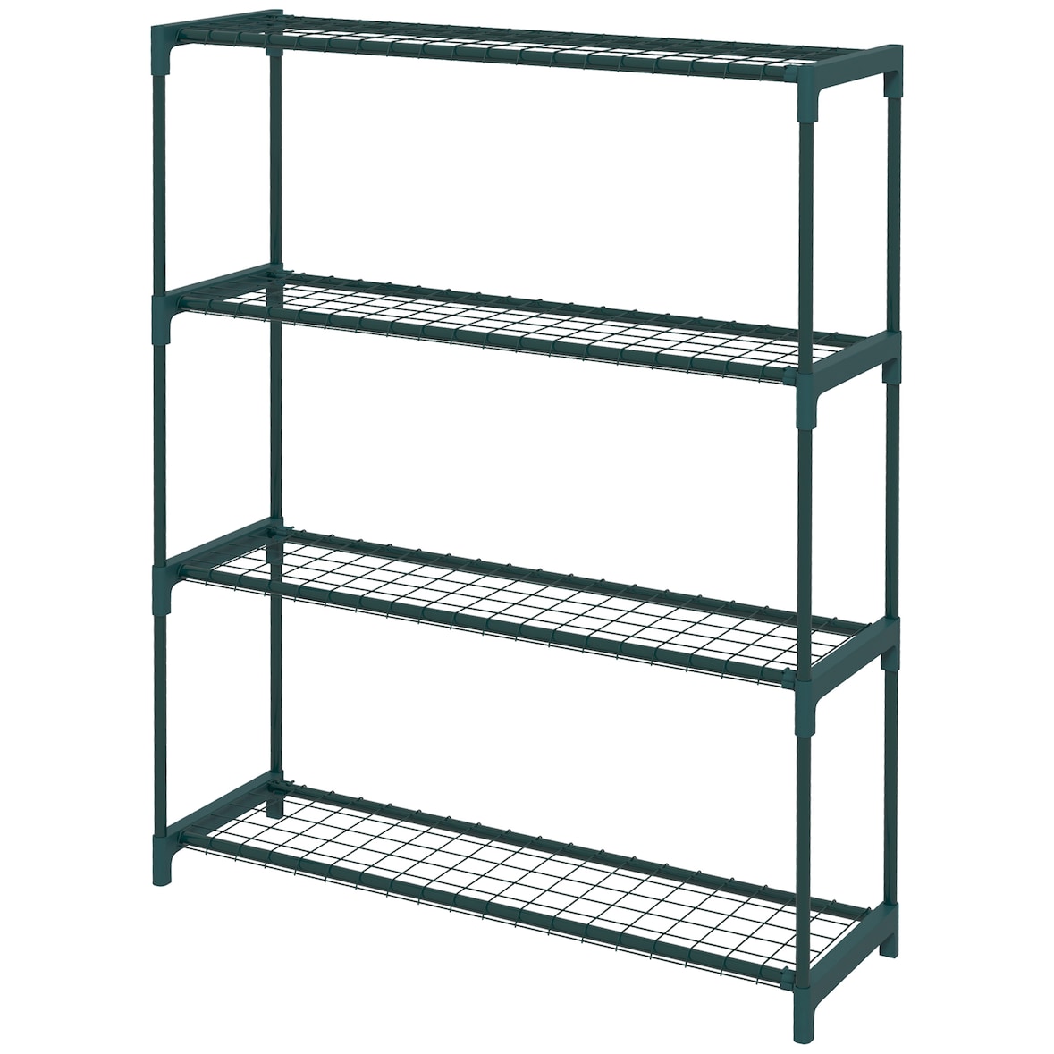 Outsunny Scaffale Portapiante a 4 Livelli in Acciaio 89x28x107cm Verde