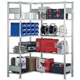 thumbnail of PROREGAL Eckregal | Grundregal (Felder A+B) | HxBxT 200x100x40cm | 2x5 Ebenen | Längenriegel | Verzinkt