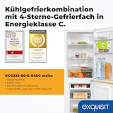 thumbnail of Exquisit Kühl-Gefrierkombination, 173 Liter, Standgerät, Kühl- und Gefrierschrank, 4-Sterne-Gefrierfach, LED-Beleuchtung, leise, KGC232-60-E-040C