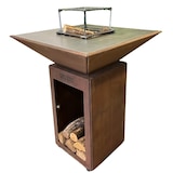 thumbnail of brasero auvergnat corten bois carre 62 simple cuve