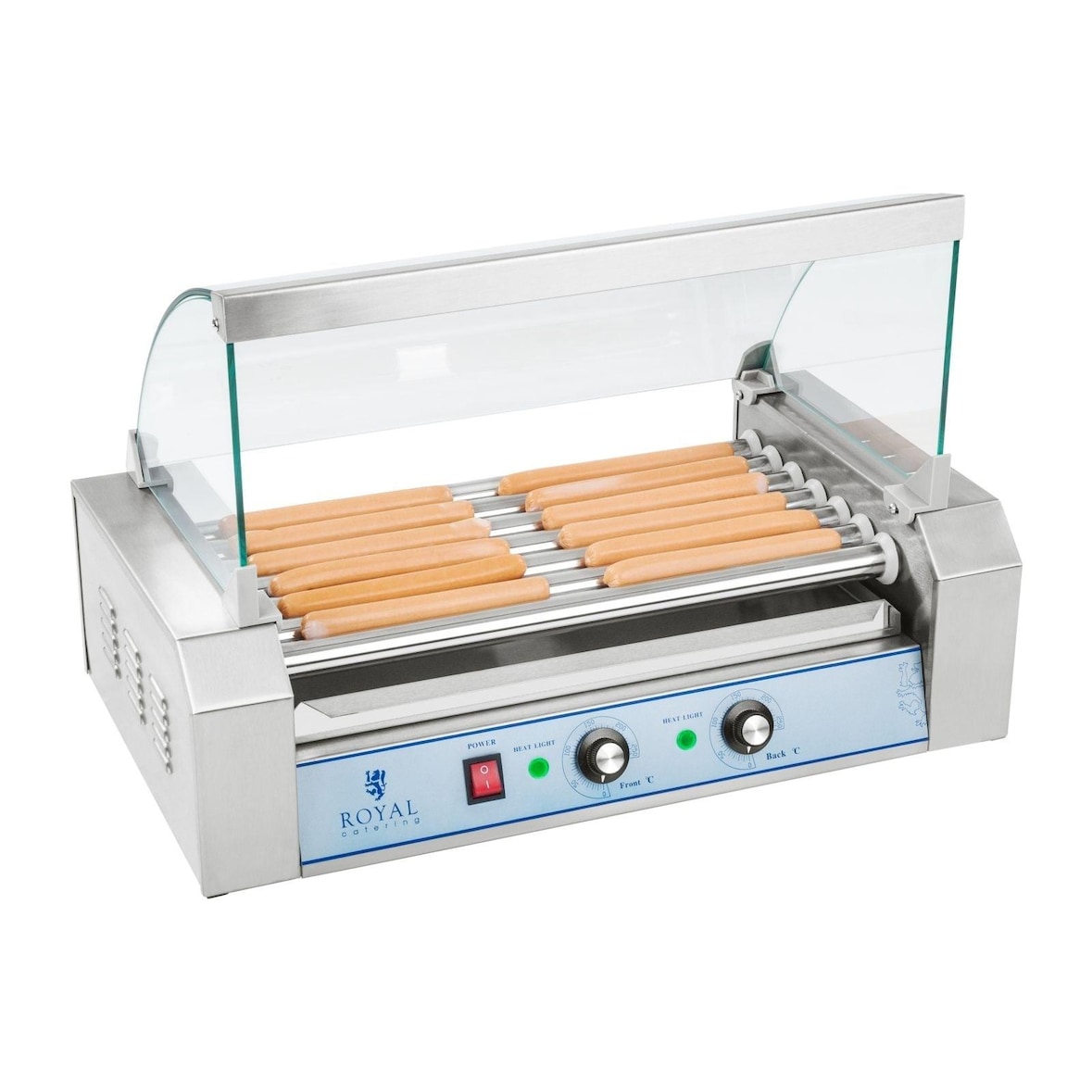 Helloshop26 - Appareil machine à hot dog professionnelle inox 12 saucisses 1 400 watts 3614090