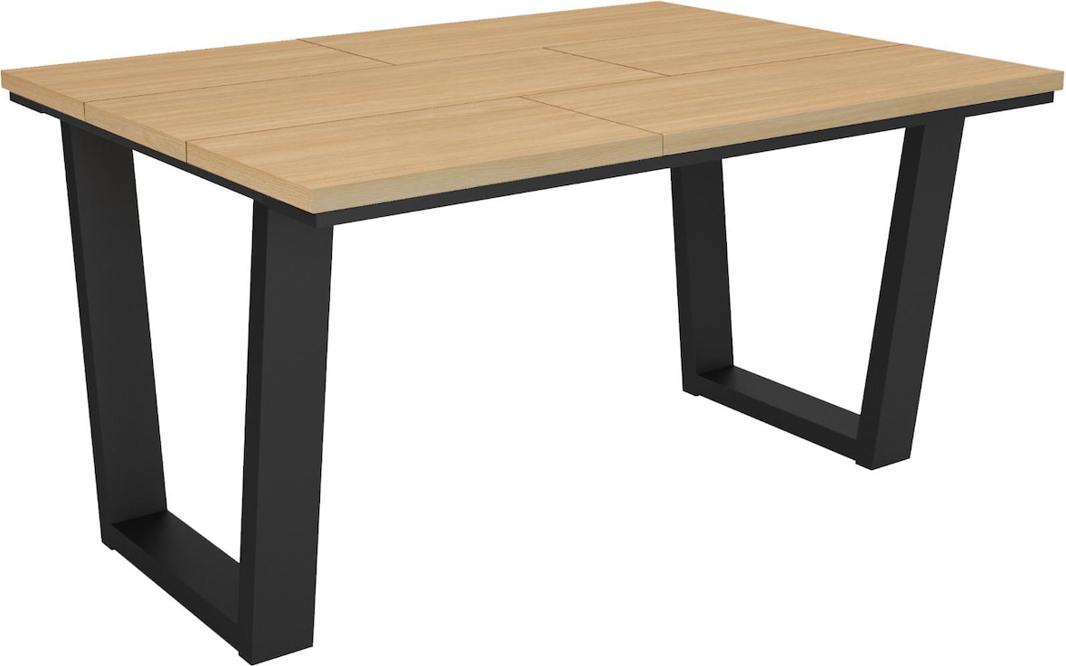 Esszimmertisch, 140x90x74 cm, Für 6 Gäste, Stubentisch, Eiche Soft Mit U