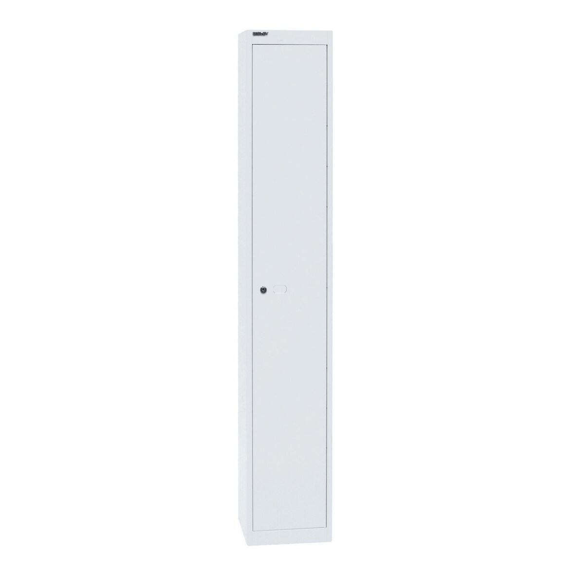 Bisley Garderobenschrank Office mit Schloss aus Stahlblech, 1 Fach mit Hutboden & Kleiderstange - Kleiderspind abschließbar, Spind Tiefe: 45,7 cm -