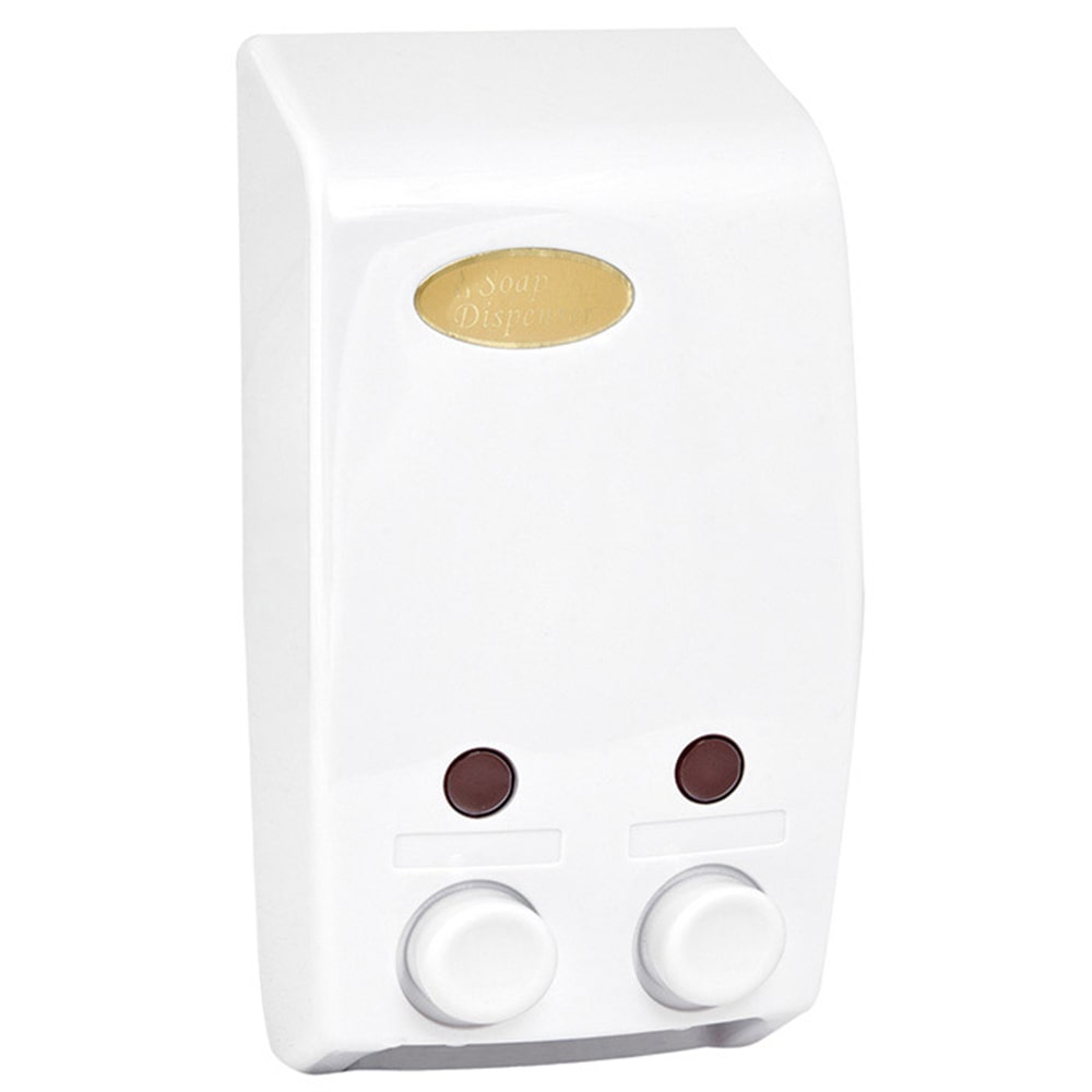 Dispensador jabón de pared transparente 2x400ml transparente ABS