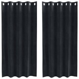 thumbnail of vidaXL Verdunkelungsvorhänge 2 pcs Schwarz 140 x 175 cm Samt