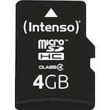thumbnail of Intenso microSDHC Speicherkarte 4 GB Class 4