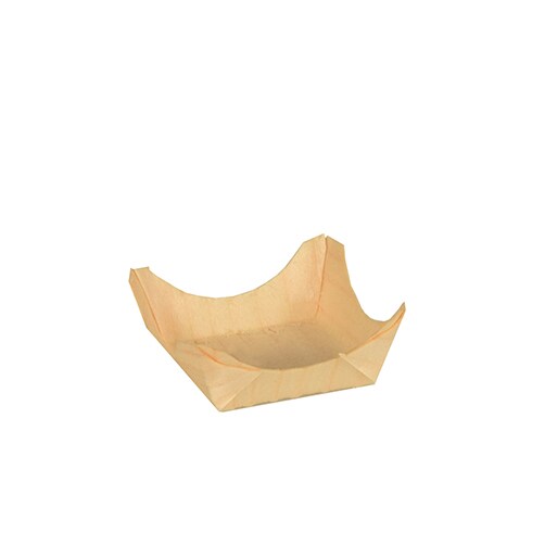 PAPSTAR 50 Fingerfood - Schalen, Holz "pure" eckig 1,5 cm x 4 cm x 4 cm