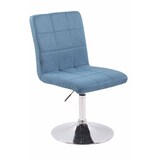 thumbnail of Chaise de salle à manger Ricky en tissu Bleu