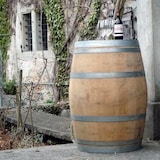 thumbnail of 225L Weinfass als Stehtisch - Oberfläche: Geölt, Farbe: Dunkler