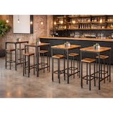 thumbnail of Set de mesa alta cuadrada de 110 cm y 2 taburetes en nogal marrón Mod. VIAREGGIO de Yelloo